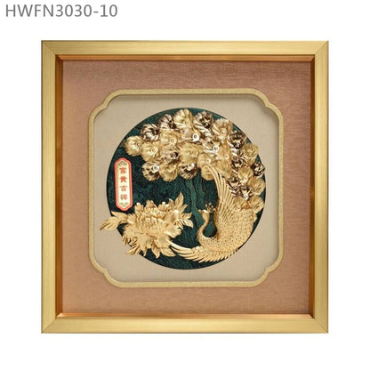 HWFN3030-10 "富貴吉祥" 金箔掛畫