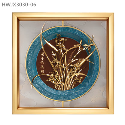 HWJX3030-06 "蘭香怡德" 金箔掛畫