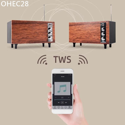 OHEC28 重低音炮復古藍牙收音機音箱