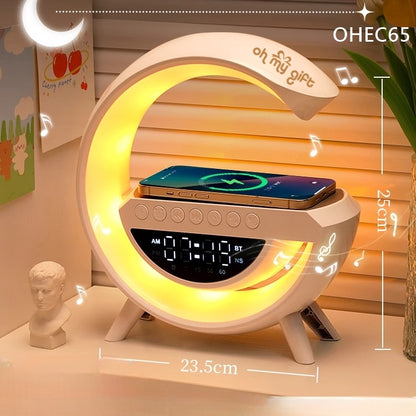 OHEC65 時鐘大G無線充電音響夜燈