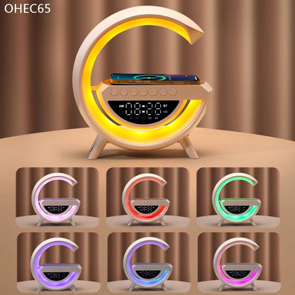OHEC65 時鐘大G無線充電音響夜燈
