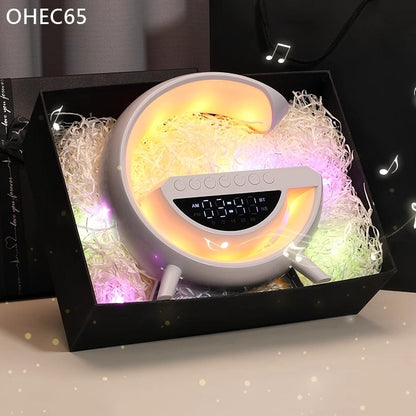 OHEC65 時鐘大G無線充電音響夜燈