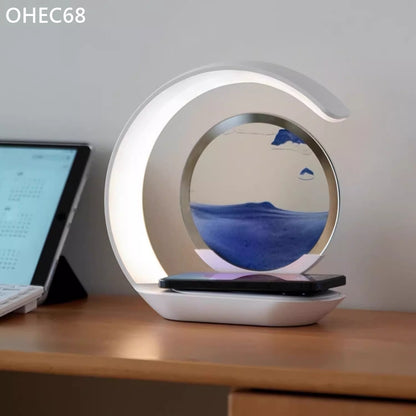 OHEC68 夜燈沙畫無線充電夜燈