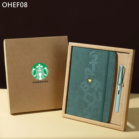 OHEF08 荷蘭絨筆記本簽字筆套裝
