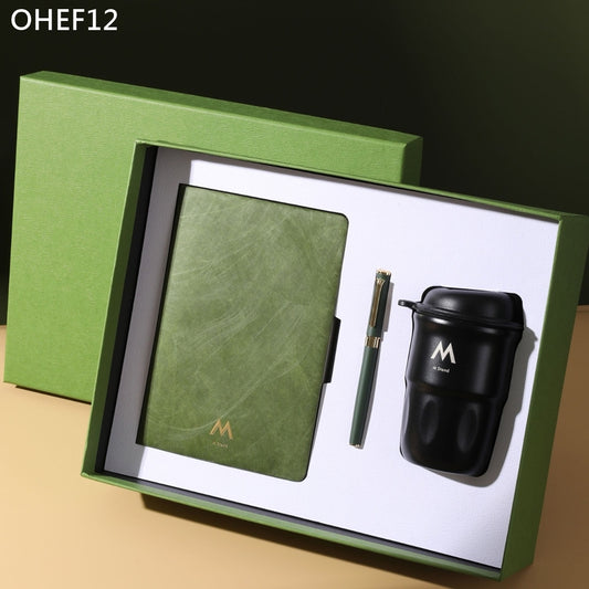 OHEF12 杜邦紙筆記本金屬簽字筆咖啡杯套裝