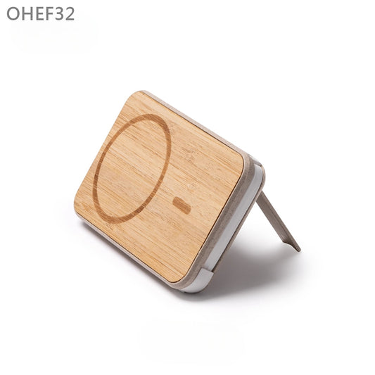 OHEF32 FSC竹麥秸稈磁吸無線充電寶