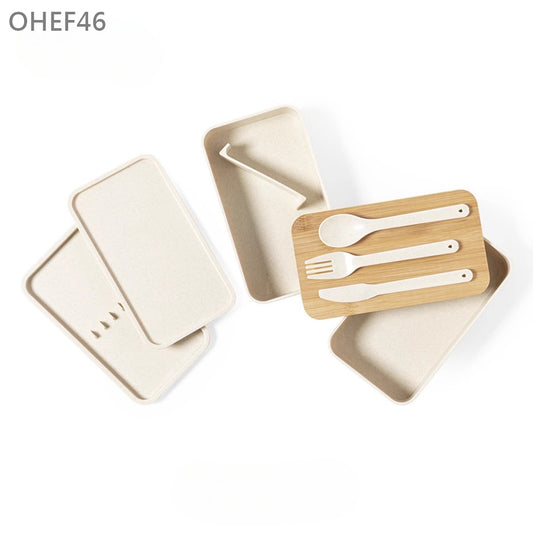 OHEF46 環保雙層麥秸稈飯盒