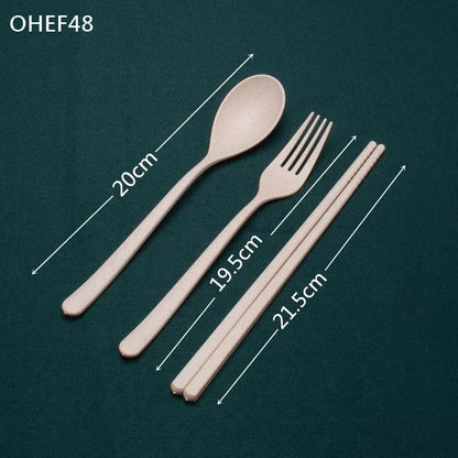 OHEF48 環保麥秸稈餐具套裝