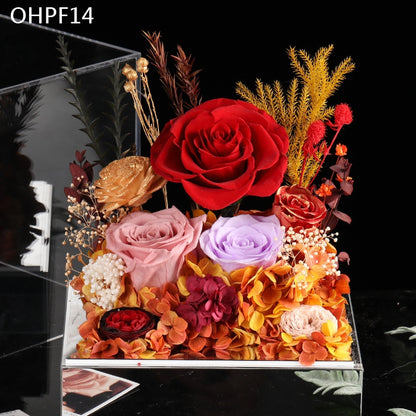 OHPF14 紅梅永生花花盒